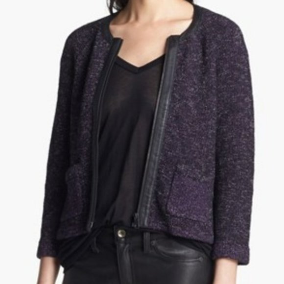 Rag & Bone Jackie Knit Zip Jacket - Picture 1 of 16